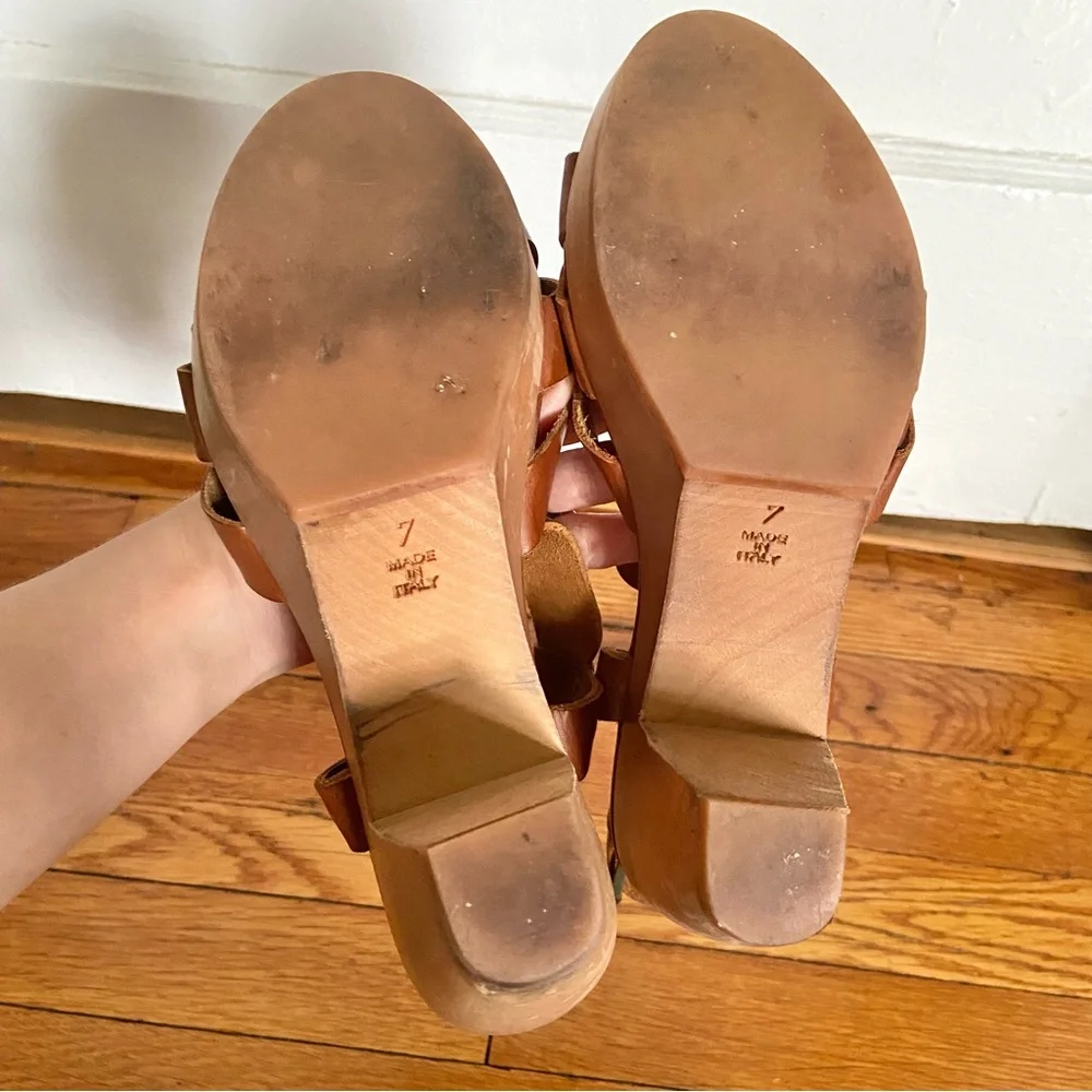 Madewell Brown Leather Heeled Sandals - Picture 10 of 10